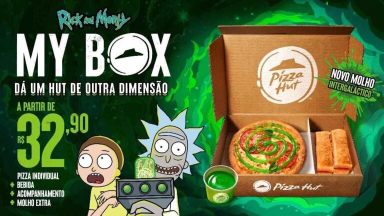 Pizza Hut lança versão limitada da My Box inspirada em Rick e Morty